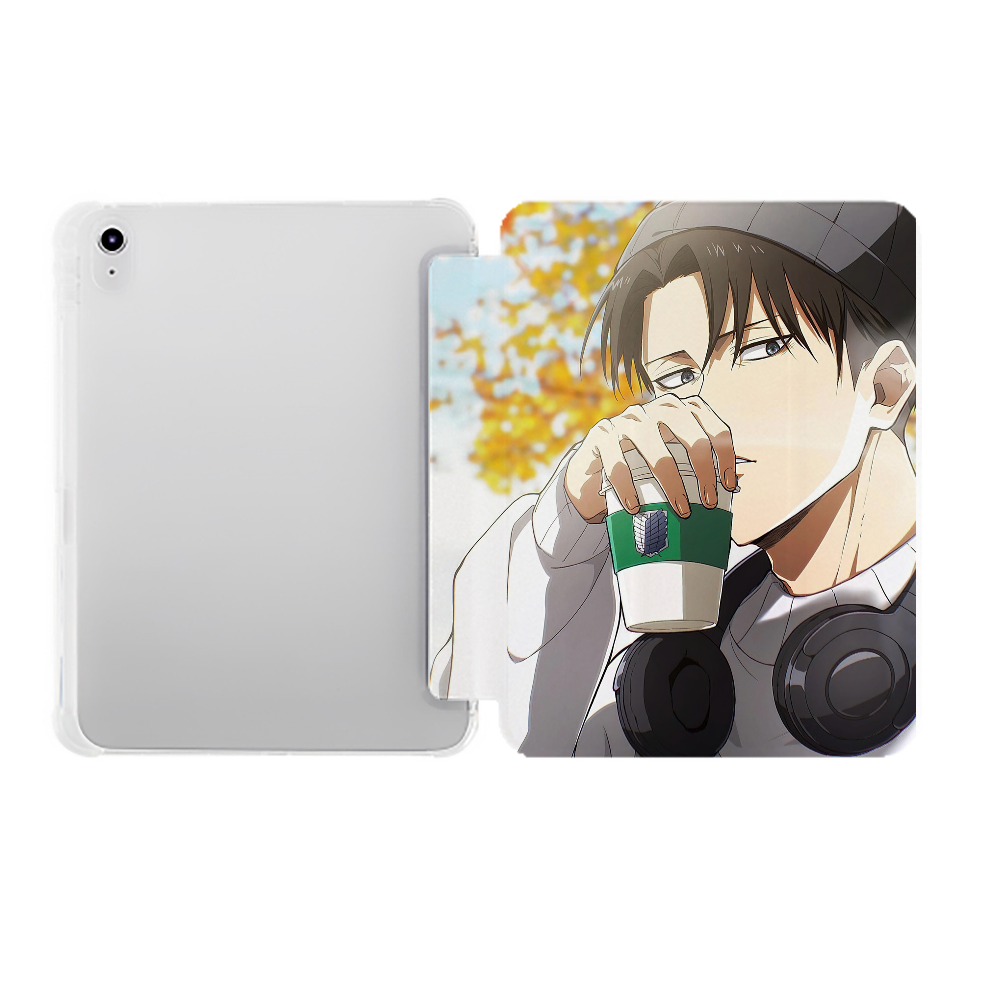 （画像用） 進撃の巨人 Attack on Titan IPad ケース ペン収納付き 三つ折りスタンド PUレザー×シリコン 対応機種9.5/10.5/10.9インチ